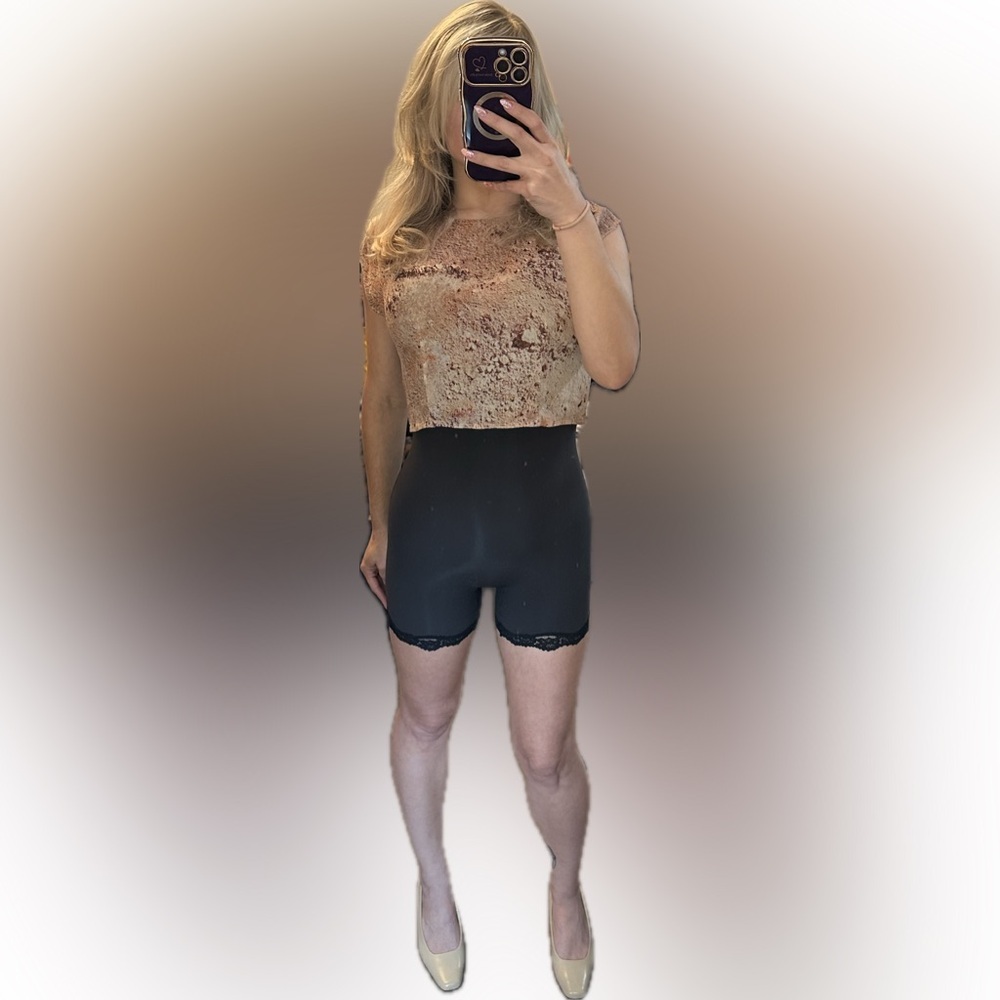 Suki & Solaine Desert Rock Print Geographic Inspired Crop Top XS - Picture 4 of 4